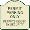 Signmission Permit Parking Permits Issued by Security Heavy-Gauge Aluminum Sign, 18" x 18", TG-1818-23312 A-DES-TG-1818-23312 - alternate 1